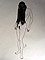 'Nude woman' untitled. Mixed media (Oil & pen on paper). .6 x .55m (approx)